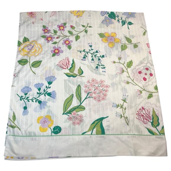 Barbara Brody For Martex Twin Flat Floral Percale Flat Bed Sheet Bright Color - Picture 1 of 7
